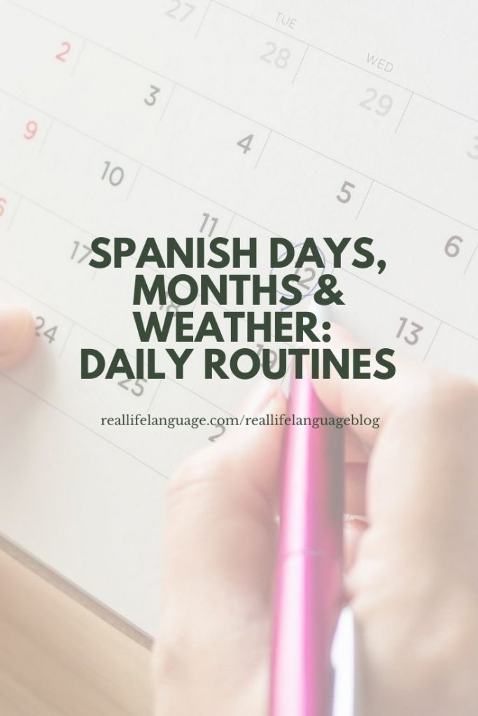 Spanish days months weather