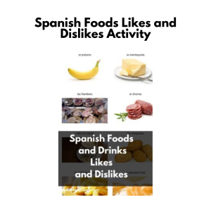 Spanish Foods Likes and Dislikes Activity