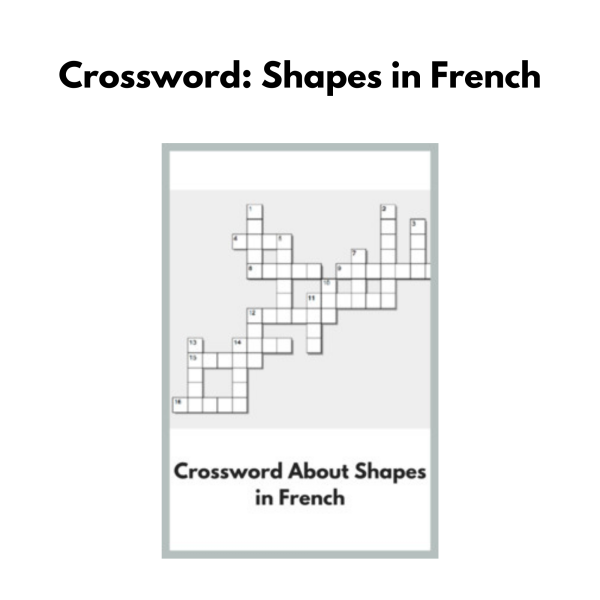 Crossword: Shapes in French