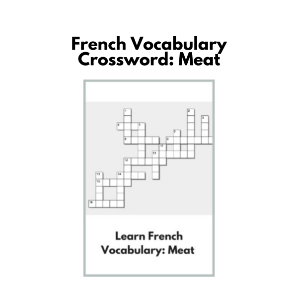 French Vocabulary Crossword: Meat