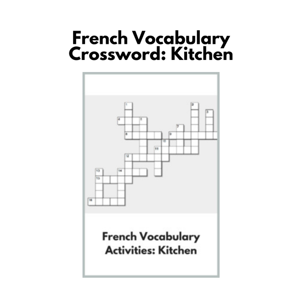 French Vocabulary Crossword: Jewellery