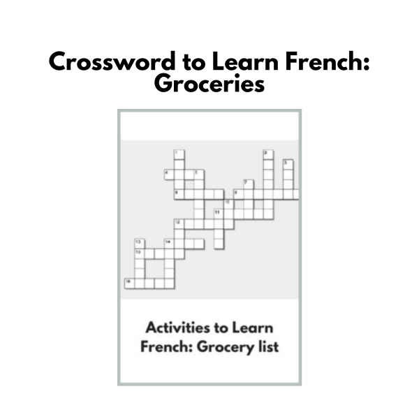 Crossword to Learn French: Groceries