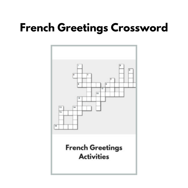 French Greetings Crossword