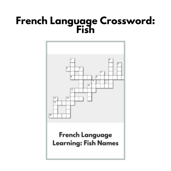 French Language Crossword: Fish