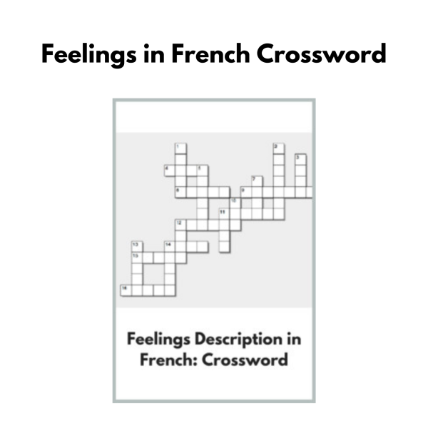 Feelings in French Crossword