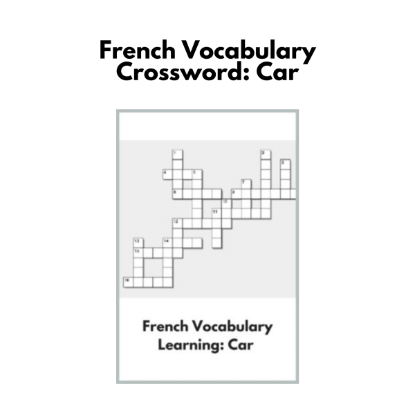 French Vocabulary Crossword: Car