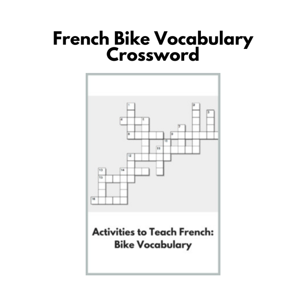 French Bike Vocabulary Crossword