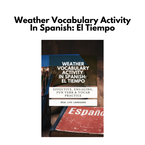 Weather Vocabulary Activity In Spanish: El Tiempo