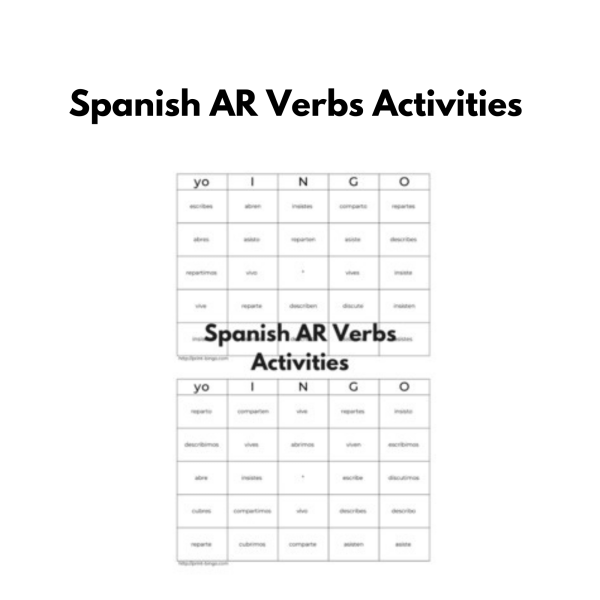 Spanish AR Present Subjunctive Verbs Activity: Bingo