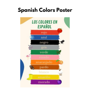 Spanish Colors Poster