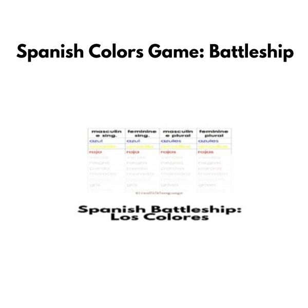 Spanish Colors Game: Battleship