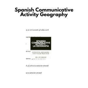Spanish Communicative Activity: Geography