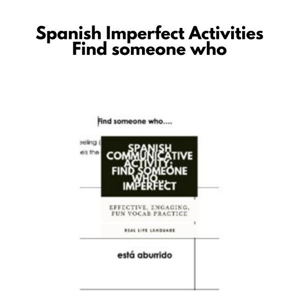 Spanish Imperfect Activities: Find someone who...