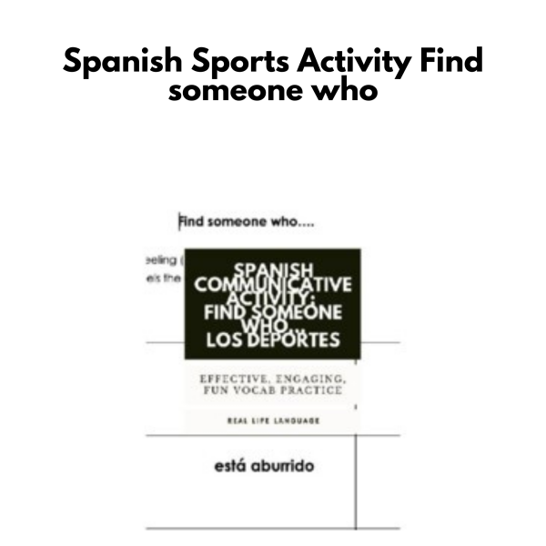 Spanish Sports Activity: Find someone who...