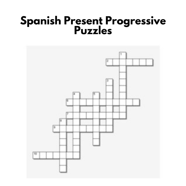 Spanish Present Progressive Puzzles