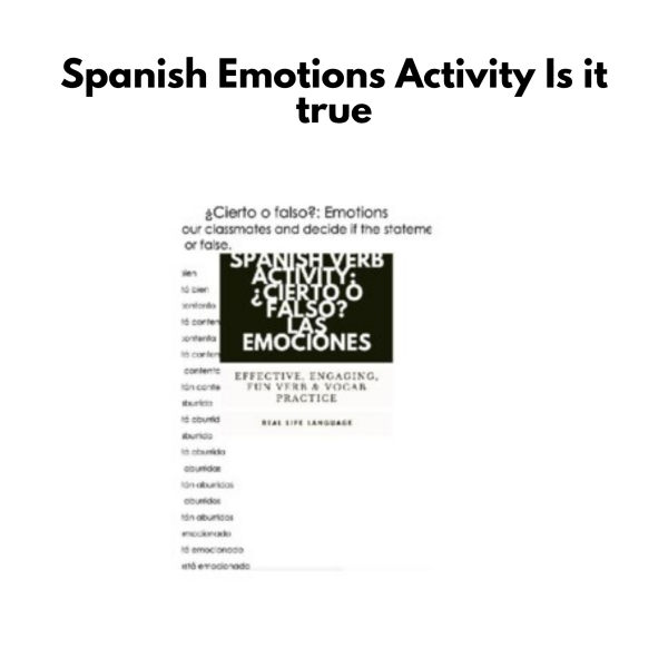Spanish Emotions Activity: Is it true?