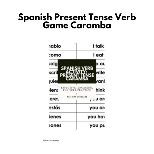 Spanish Present Tense Verb Game: Caramba