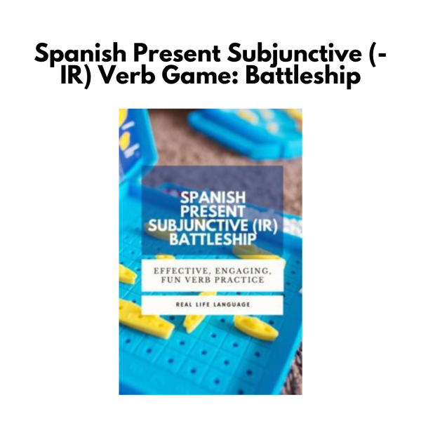 Spanish Present Subjunctive (-IR) Verb Game: Battleship