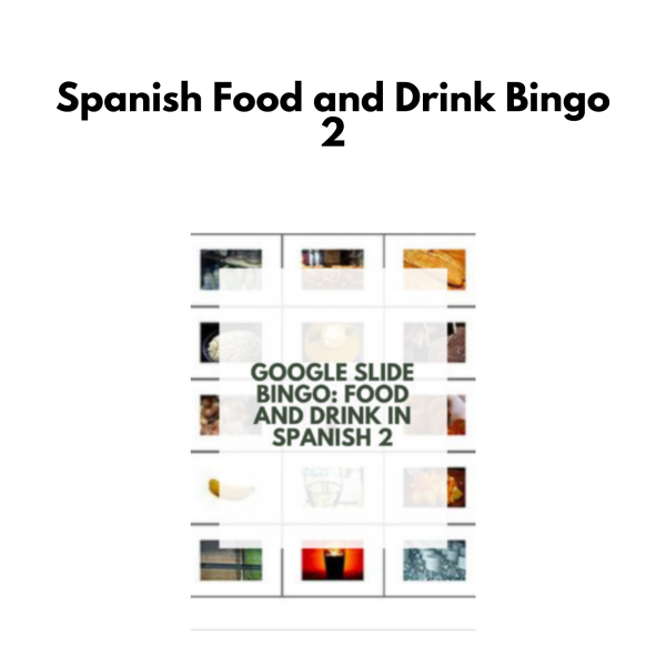 Spanish Food and Drink Bingo 2