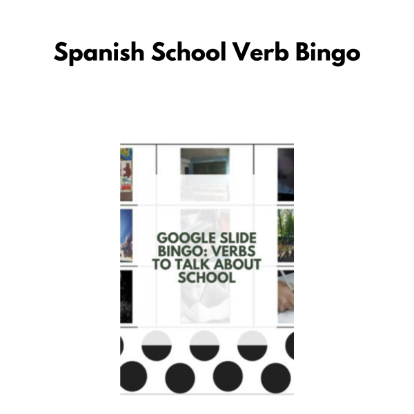 Spanish School Verb Bingo