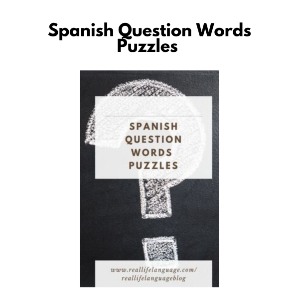 Spanish Question Words Puzzles