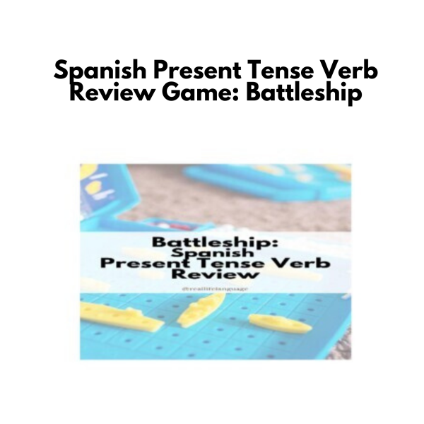 Spanish Present Tense Verb Review Game: Battleship