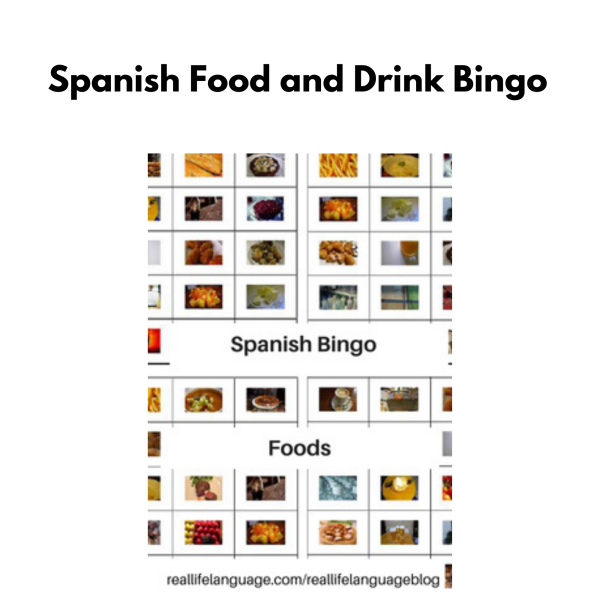 Spanish  Bingo: Food and Drink