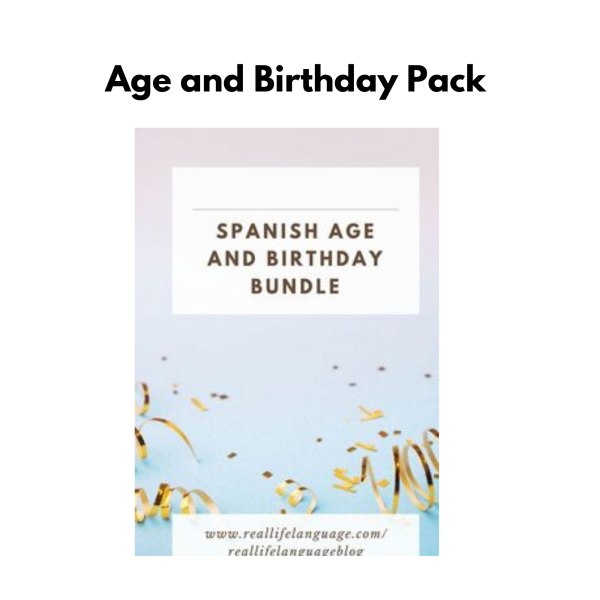 Spanish Lesson: Age and Birthday Bundle