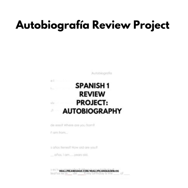 Spanish 1 Review Project: Autobiography