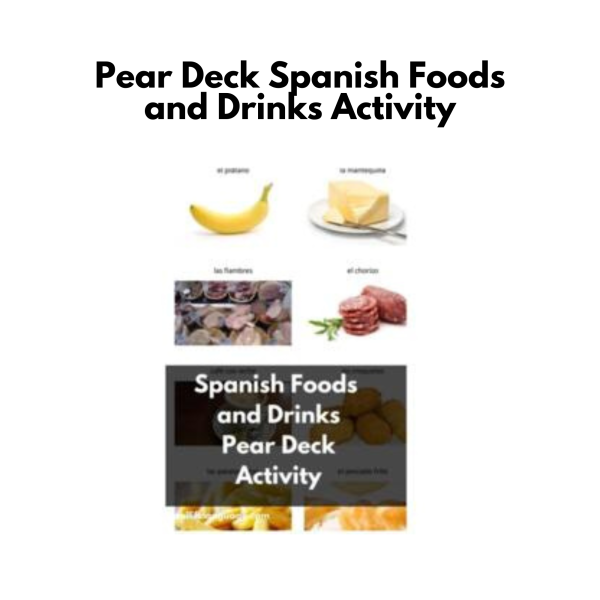 Pear Deck Spanish Foods and Drinks Activity