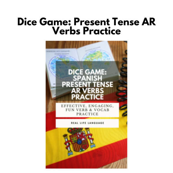 Dice Game: Present Tense AR Verbs Practice