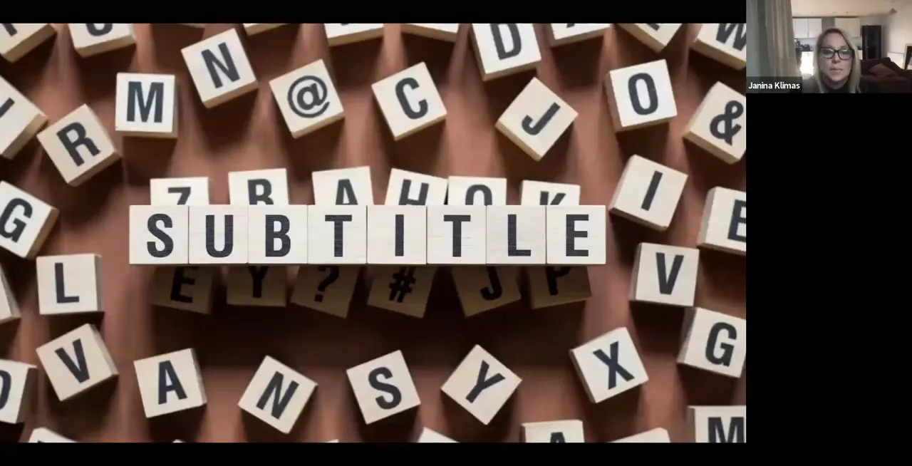 Subtitles activity using a short video clip