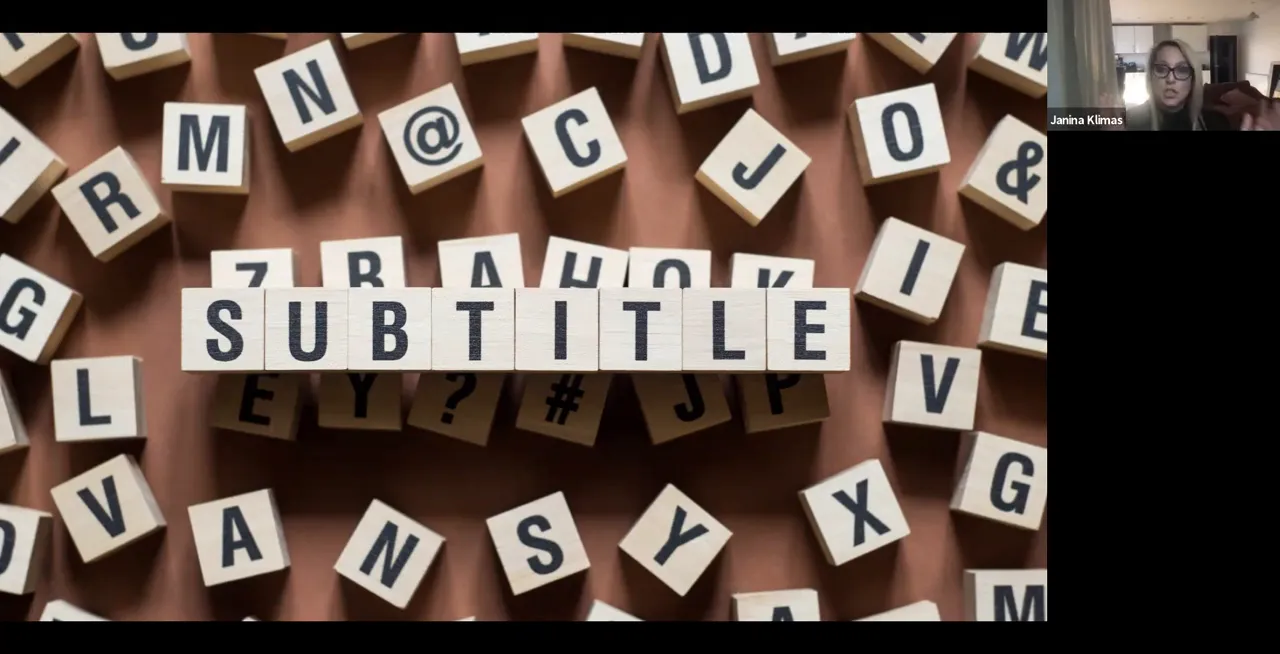 Movie talk / subtitles activity using a short clip