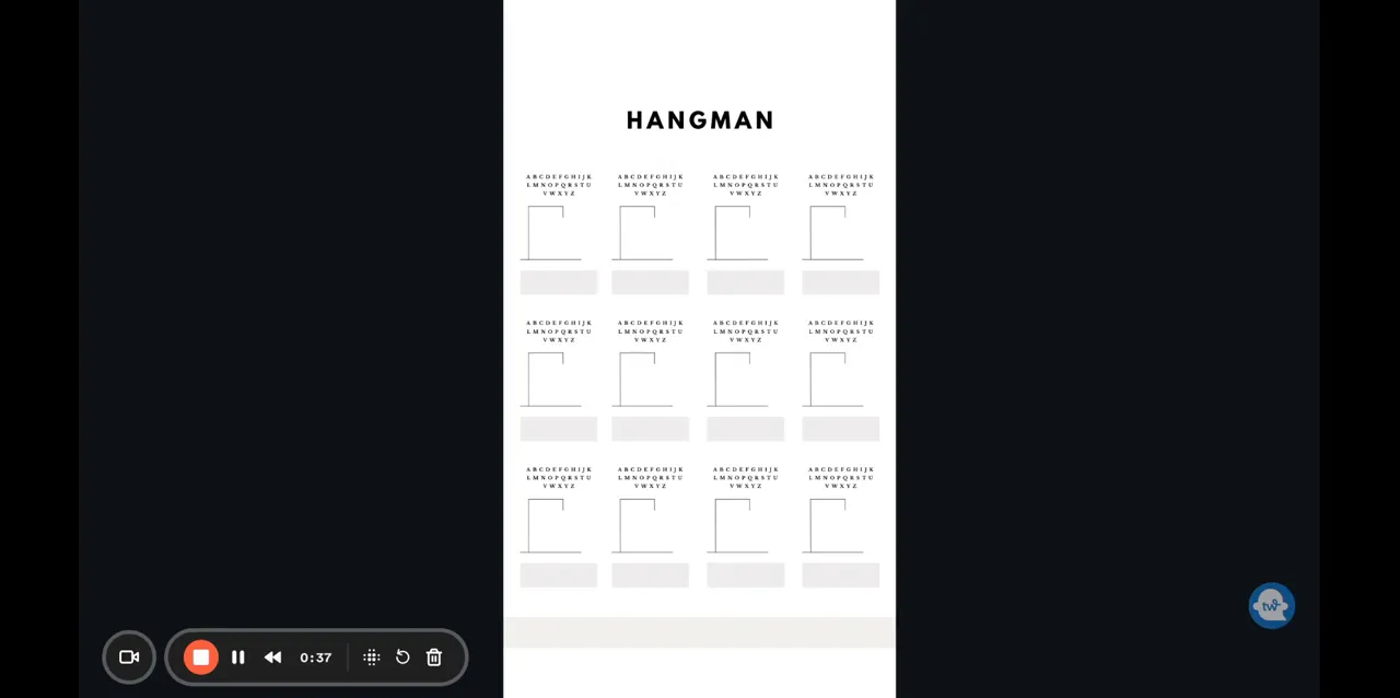 Close-up of the template indicating it's available in English