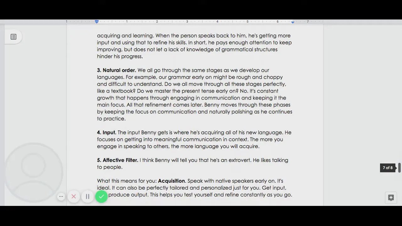 Recommendation to speak with native or competent speakers
