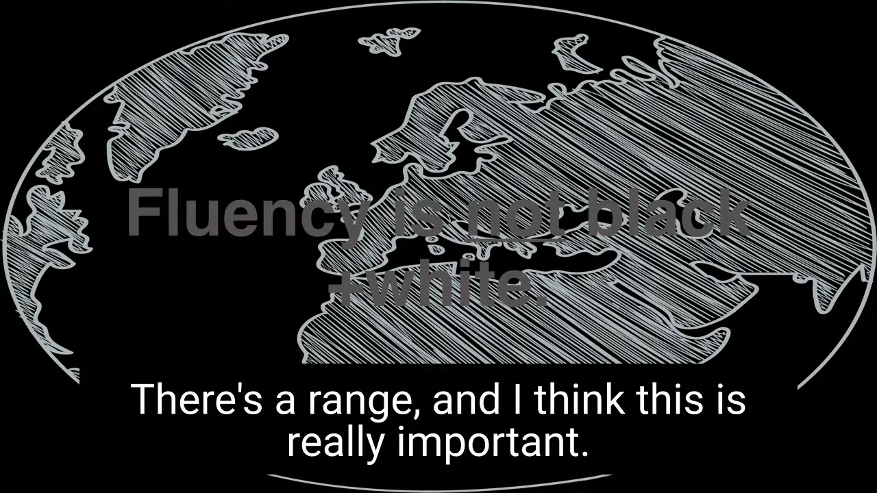 Fluency is a range; example language competence levels